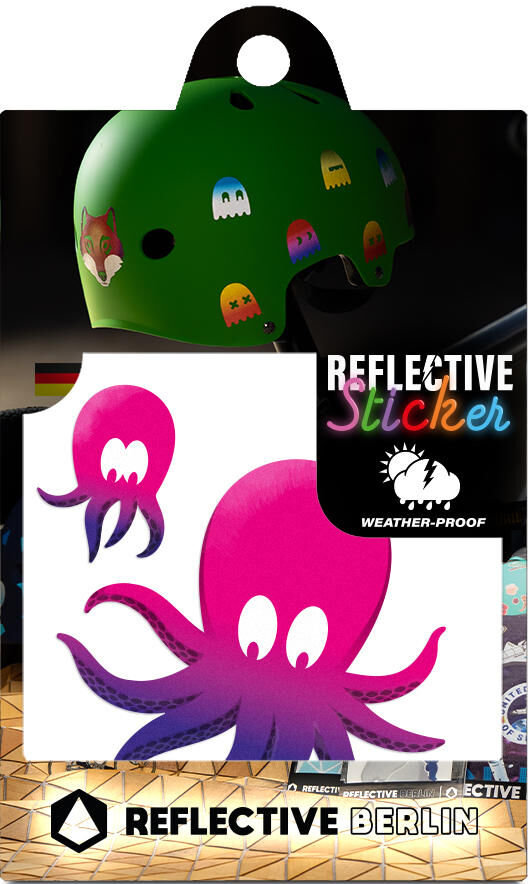 Reflective berlin reflex-stickers decals refl.sticker refl.berlin octopus neptun