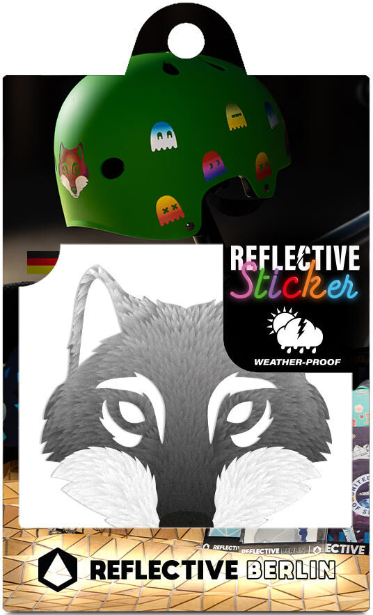 Reflective berlin reflex-stickers decals refl.strip refl.berlin decals wolf grey