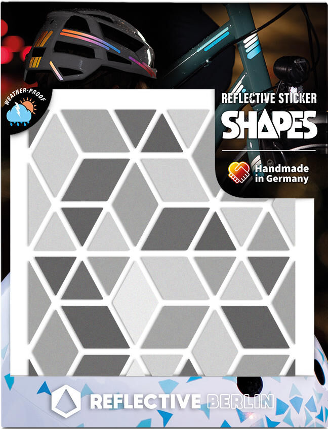 Reflective berlin reflex-stickers shapes refl.sticker refl.berlin diamonds grey