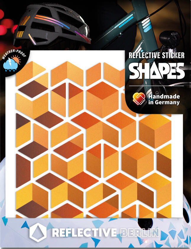 Reflective berlin reflex-stickers shapes refl.sticker refl.berlin cube honey