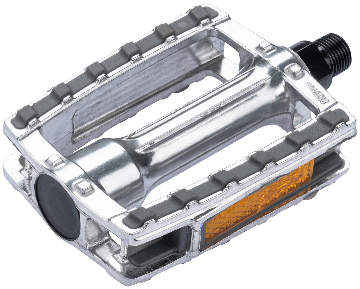 Pedaalset Ergotec 658 9 16 met reflector - zilver grijs