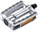 Pedaalset Ergotec 658 9 16 met reflector - zilver grijs