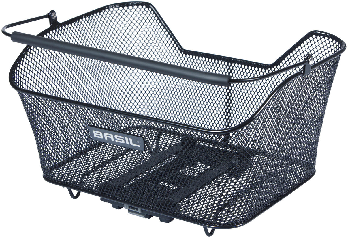 Basil fietsmand base m met mik bevestiging 14 liter 25 x 33 x 17 cm - zwart