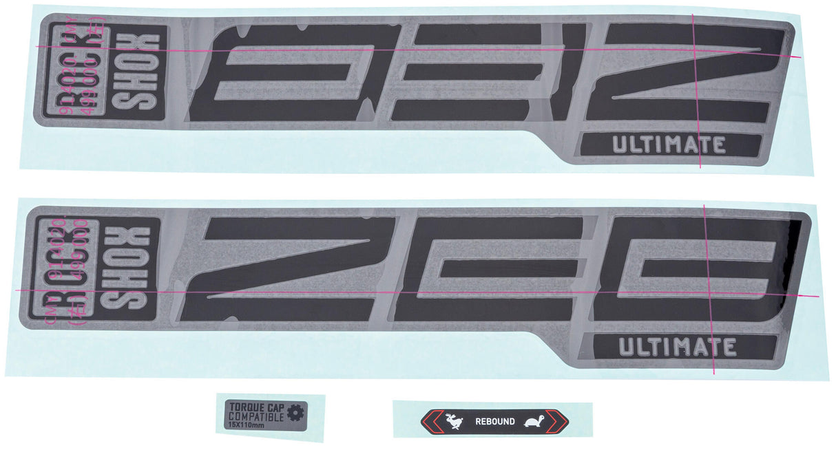 Rockshox decor set signatur series decal set rs zeb ult. black
