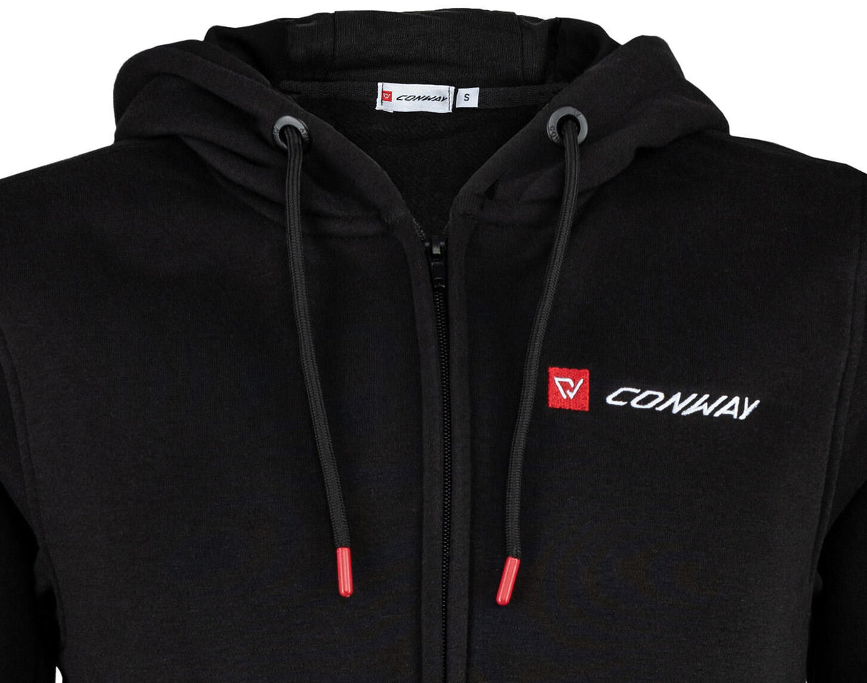 Conway sweater jas met capuchon logoline hooded sweatjacket logoline size m black
