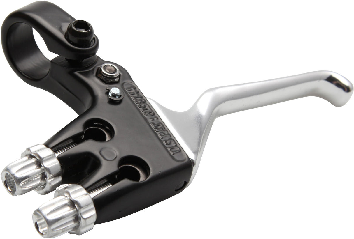 remgreep V-brake rechts 3-vinger zwart zilver