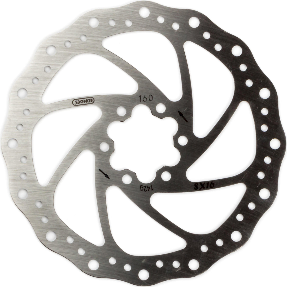 remschijf 160 mm 6 gaats staal zilver