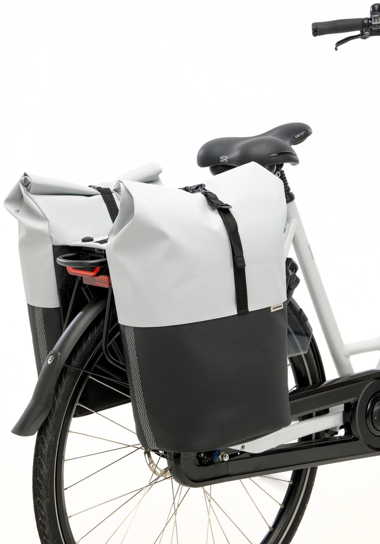 New looxs dubbele tas "nyborg double mik". double bag n.looxs nyborg doub.mik l.grey/black