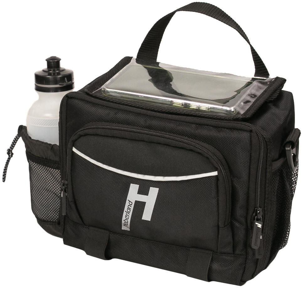 Haberland stuurtas bottle handlebar bags bottle,black,w.e-adapter
