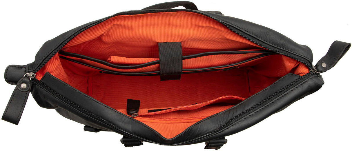 Newlooxs Verla laptop tas 21L leer black