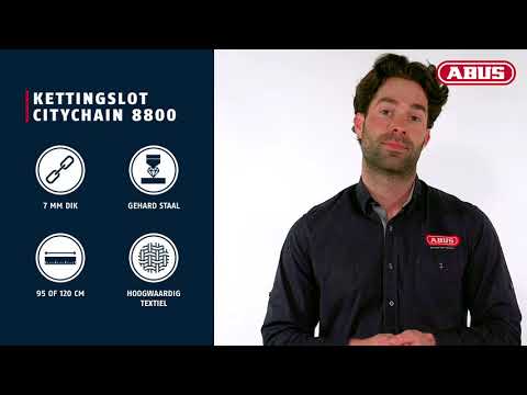 Abus CityChain 8800 120 Rood - Kettingslot 120cm