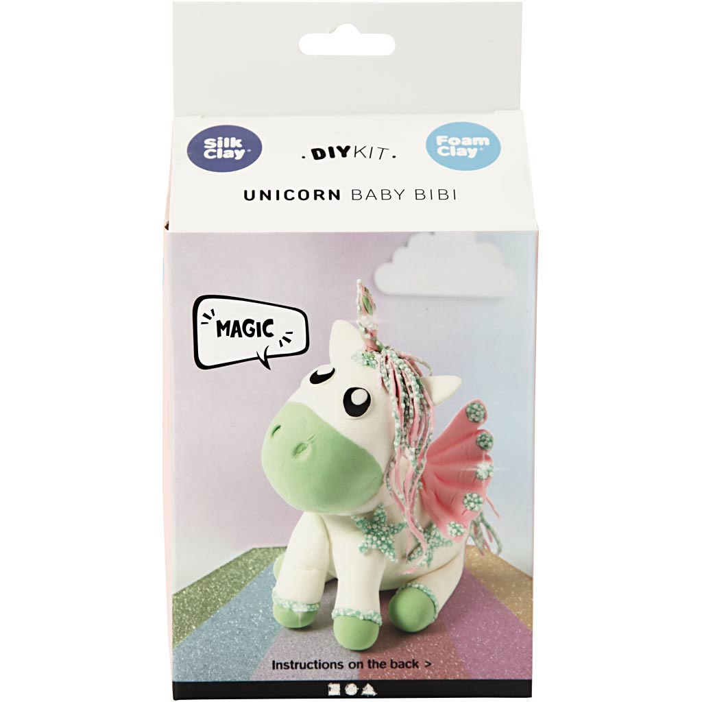 Silk clay funny friends, unicorn, groen, 1 doos
