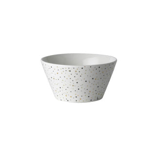 Dutch rose amsterdam loft kom 10 cm wit glitter