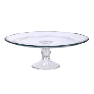 Royal leerdam taart plateau glas op voet 33 cm x 12.2 cm