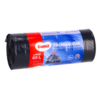 Dumil afvalzakken met trekband 65l 15 stuks