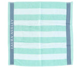 Laura ashley keukendoek white + mint stripes 50 x 50 cm