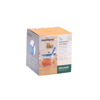 Montana jampot met lepel blauw