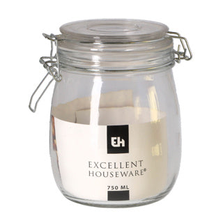 Excellent houseware voorraadpot met deksel 0,75 l