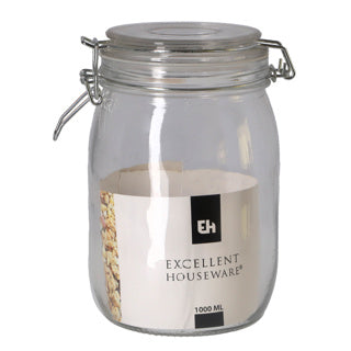Excellent houseware voorraadpot met deksel 1 l