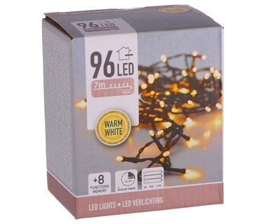Nampook kerst led verlichting 96 batterij warm wit