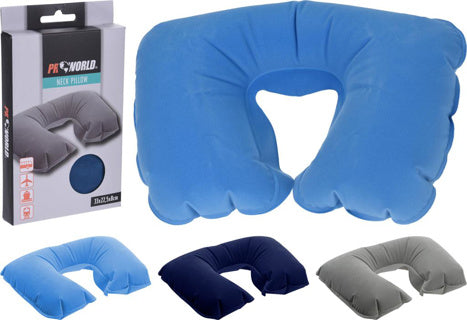 Pro world nekkussen opblaasbaar 3 assorti kleur