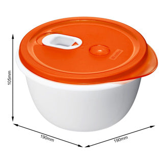 Rotho magnetronschaal 1,5 l micro papaya rood