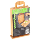 Eco-import bamboo snijplankset met houder 7-delig