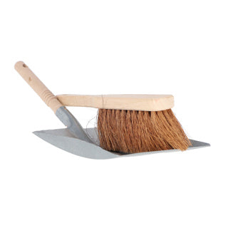 Luva stofblik metaal met houten stoffer