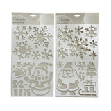 Kaemingk stencils plastic snowman santa 2 assorti