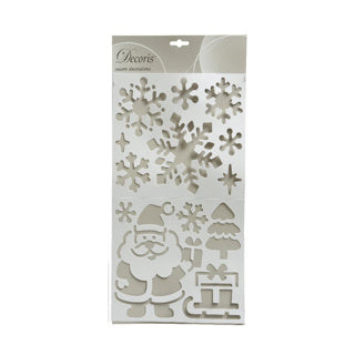 Kaemingk stencils plastic snowman santa 2 assorti