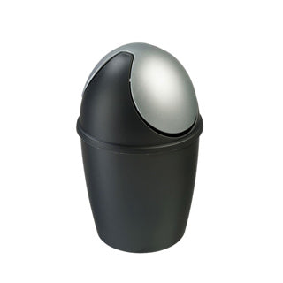 Sunware tafelafvalemmer met swingdeksel 1.5l zwartzilver