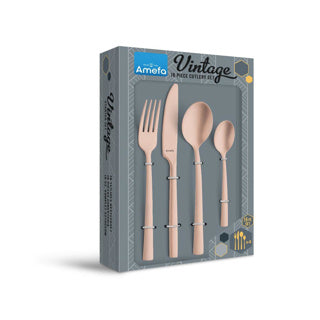 Amefa vintage bestekset 16-delig koper