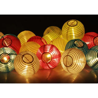 Geen merk feestverlichting buiten. 20 led-lampionnen. ip44-adapter 240v 10,75m.