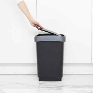 Rotho twist afvalbak 25l zwart