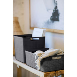 Curver jute mand 12 l antraciet