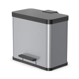 Hailo öko trioplus pedaalemmer 3x9l metallic grijs