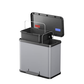 Hailo öko trioplus pedaalemmer 3x9l metallic grijs