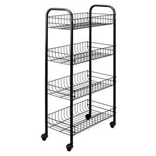 Metaltex opbergtrolley pisa 4 manden zwart