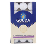 Gouda theelichten 45 stuks 6 branduren wit