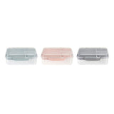 Excellent houseware lunchbox met dressingbeker 3 assorti