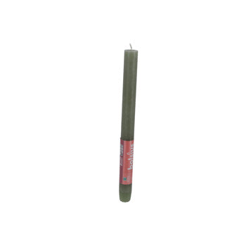 Bolsius dinerkaars rustiek olijfgroen 27 cm