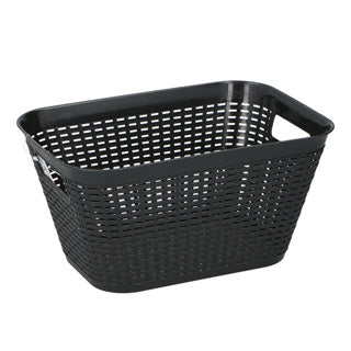 Opbergmand 29x20x15 cm assorti grijs of zwart