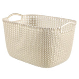 Curver opbergmand knit-look 19l wit