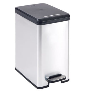 Curver decobin slim pedaalemmer 25l metallic zwart