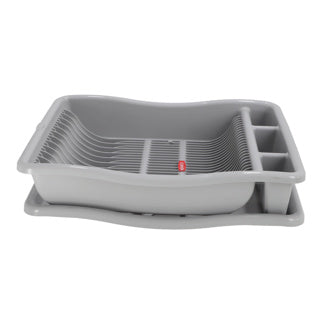 Curver afdruiprek op plateau 48x38x10.5 cm lichtgrijs