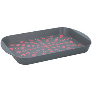 Dienblad anti-slip 29,5x44x4,5cm 3 assorti