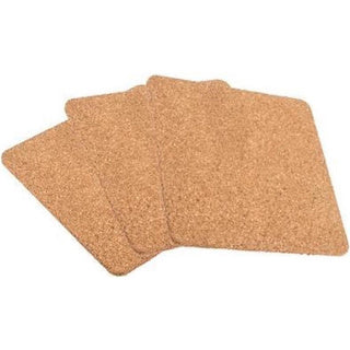 Geen merk pannenonderzetters kurk 19 cm set van 3
