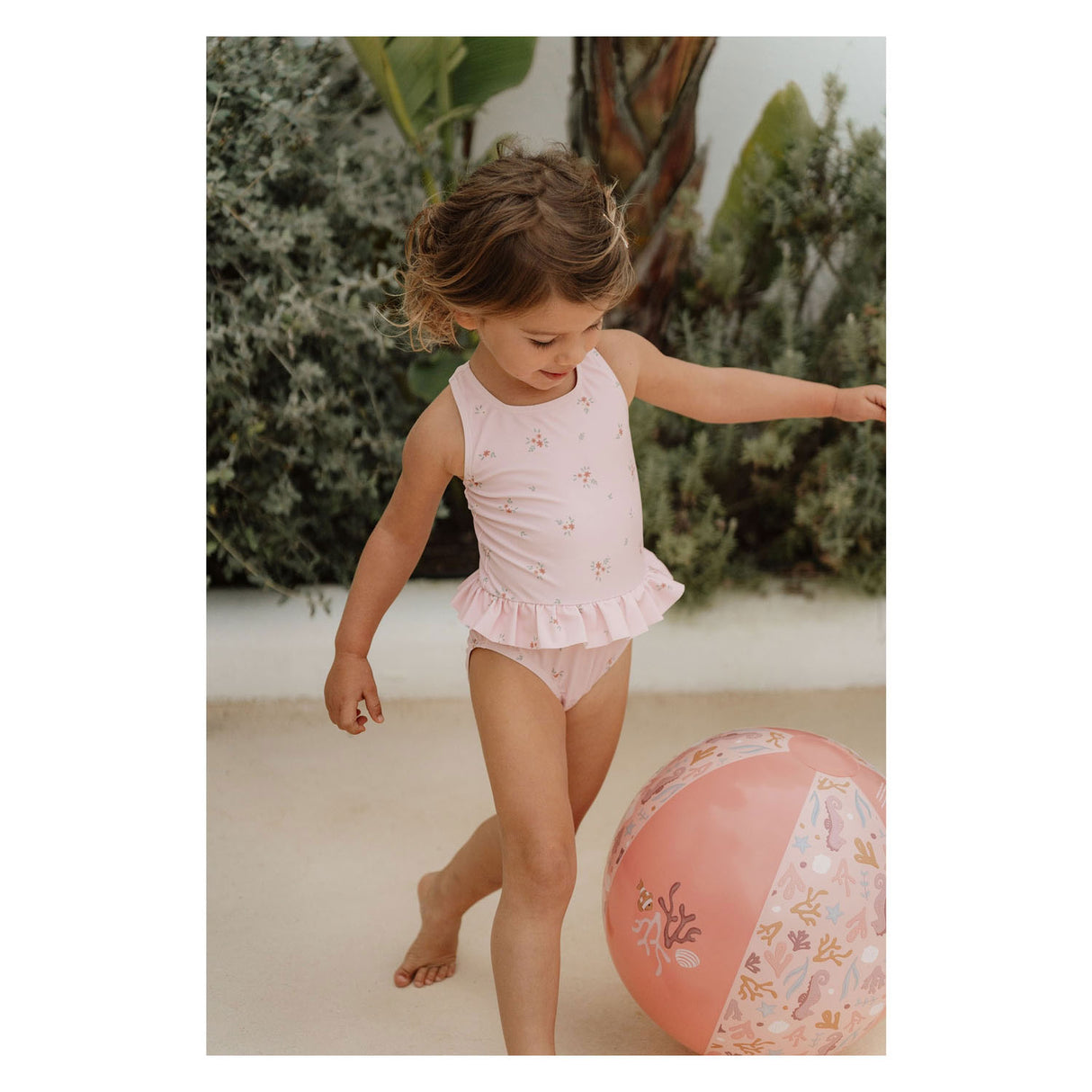 Little dutch ocean dreams strandbal roze, 35cm