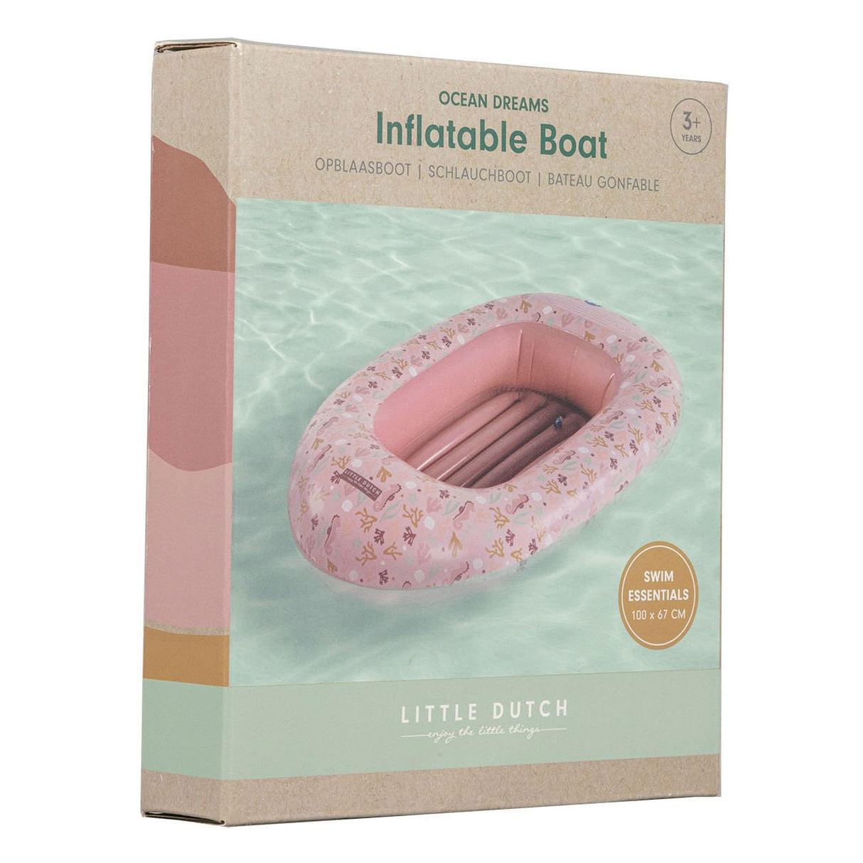 Little dutch ocean dreams boot roze, 100x67cm