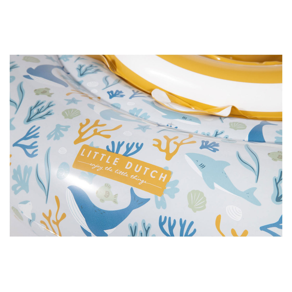 Little dutch ocean dreams baby zwemring blauw, 67cm